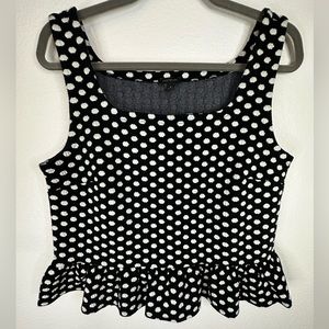 Ann Taylor | White Polka Dot Tank Top
